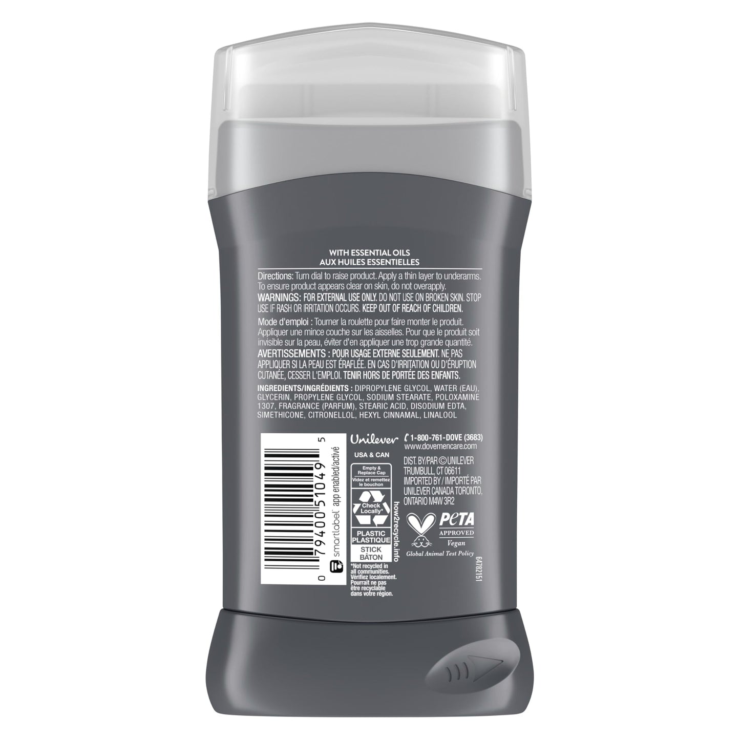 Dove Men+Care Aluminum-Free Deodorant Moon Oasis 4 Count for a Long-Lasting Scent, with 72H Odor Protection, 3.0 oz Beauty and Personal Care DOVE MEN + CARE