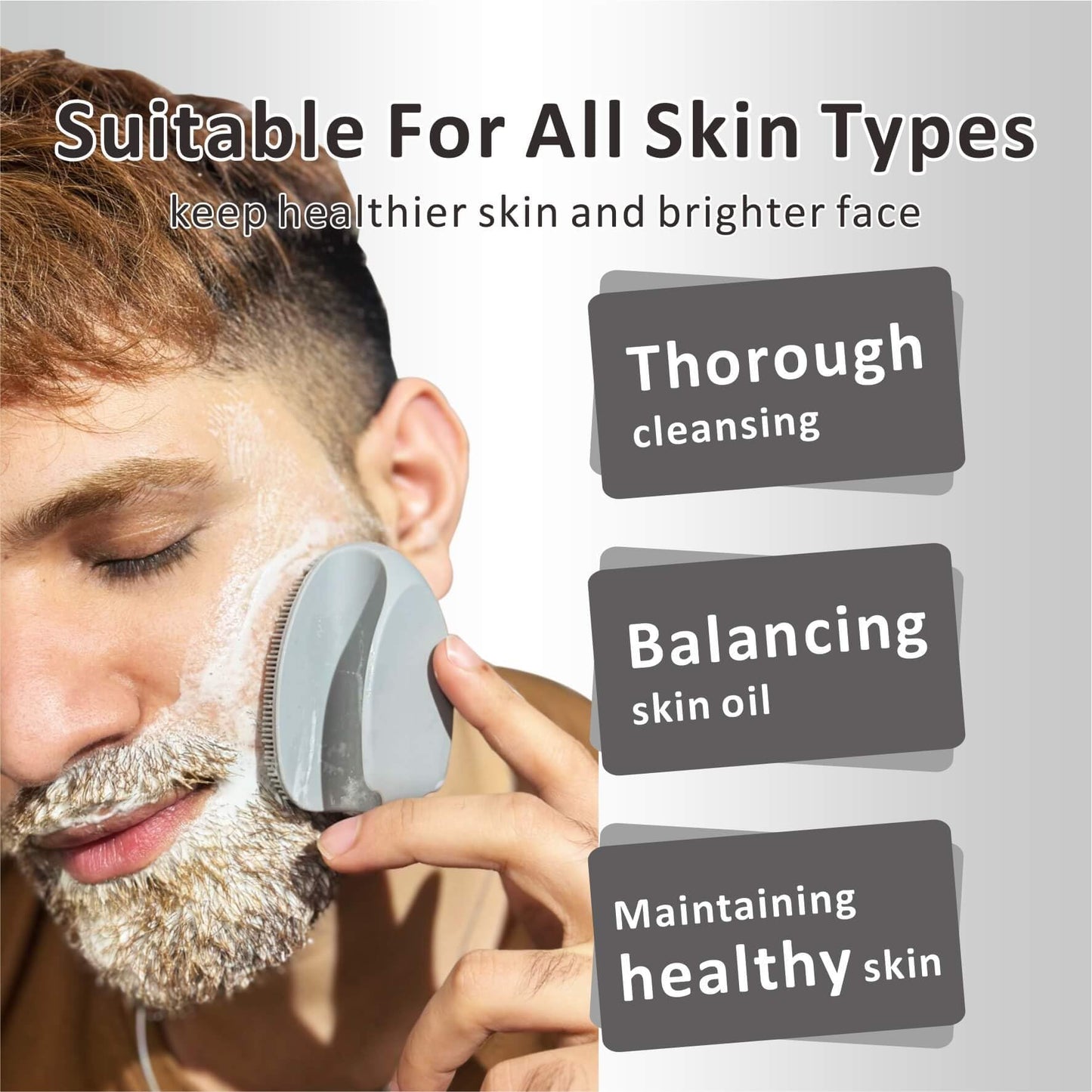 HIEERBUS Silicone Face Scrubber,2 Pack Face Scrubber for Women Men, Manual Face Exfoliator Brushes Scrubber,Facial Cleansing Brush for Exfoliating Beauty & Personal Care HIEERBUS