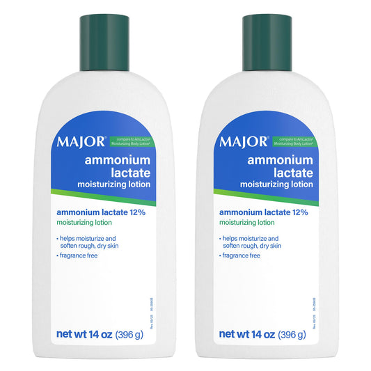 Major Ammonium Lactate 12% Moisturizing Lotion - Lactic Acid Lotion - Helps Moisturize and Soften Rough, Dry Skin - Daily Body Lotion - Fragrance-Free Beauty & Personal Care MAJOR