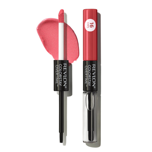 Revlon Liquid Lipstick with Clear Lip Gloss, ColorStay Overtime Lipcolor, Stocking Stuffer for Women, 020 Constantly Coral, 0.07 fl oz Beauty & Personal Care REVLON