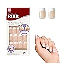 KISS Everlasting, Press-On Nails, Nail glue included, 'Infinite', French, Medium Size, Squoval Shape, Includes 28 Nails, 2g Glue, 1 Manicure Stick, 1 Beauty & Personal Care KISS