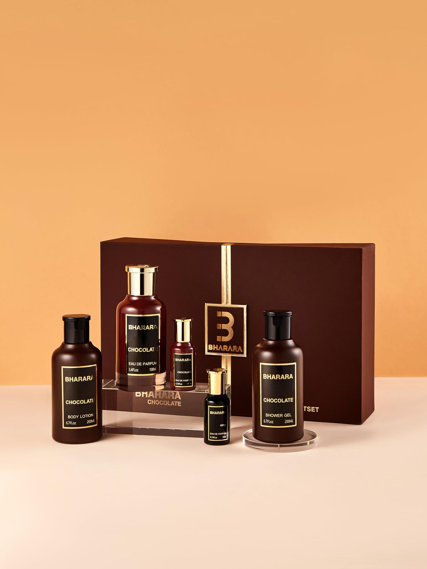 Bharara Chocolate Bath & Body Eau De Parfum 5 Pc Gift Set Unisex Beauty & Personal Care B Bharara