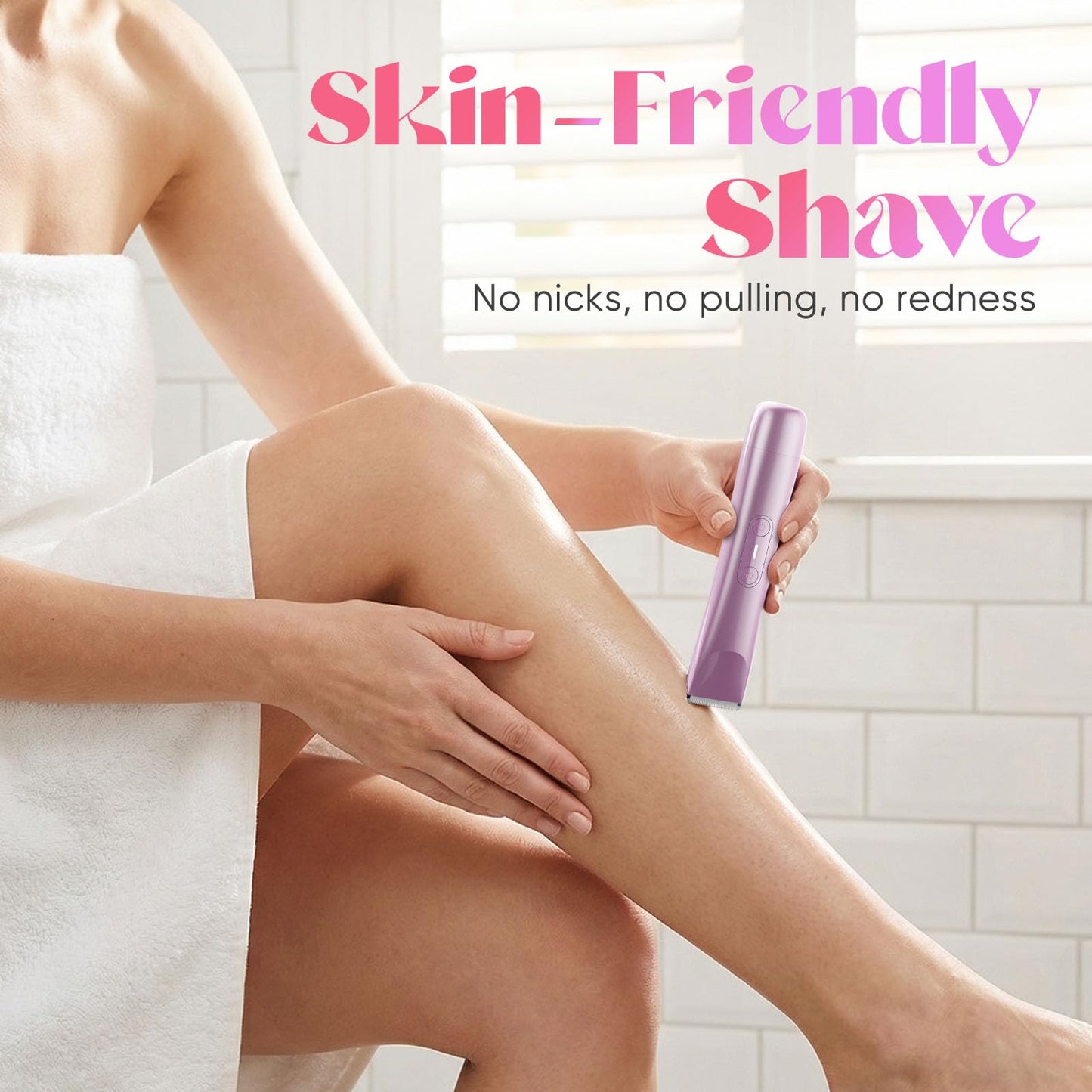 Bikini Trimmer for Women, 2 in 1 Dual Head Electric Razors, IPX7 Waterproof & Painless Shaver, Cordless Pubic Hair Trimmer for Leg Face Underarm Body Beauty and Personal Care RICAF