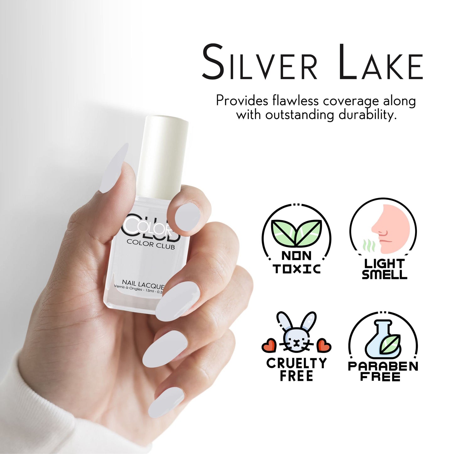 Color Club Silver Lake Color Club Nail Lacquer .5 Fl Ounce - 15 Ml, 0.5 fluid_ounces Beauty & Personal Care Color Club