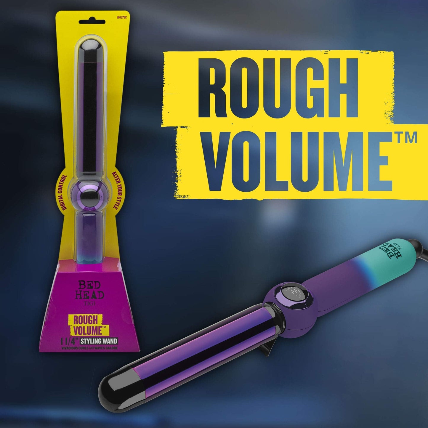 Bed Head Rough Volume Digital Hair Curling Wand | Fast Heat Up and Massive Shine, (1-1/4 in) Beauty & Personal Care Bed Head