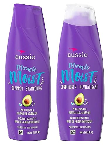 Aussie Miracle Moist Shampoo and Conditioner Set with avocado & australian jojoba oil-12.1 fl oz each Beauty & Personal Care Aussie