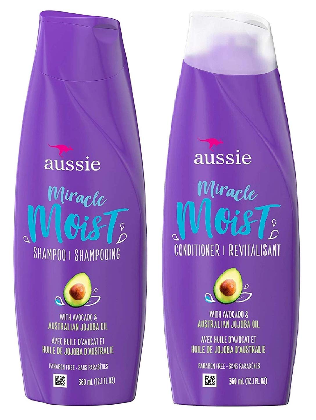 Aussie Miracle Moist Shampoo and Conditioner Set with avocado & australian jojoba oil-12.1 fl oz each Beauty & Personal Care Aussie