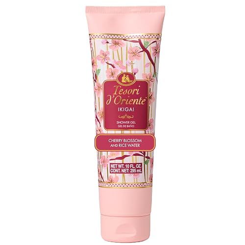 Tesori d’Oriente Ikigai Shower Gel with Cherry Blossom Floral Scent, 10 fl oz, Gentle & Hydrating Body Wash with Rice Water & Vitamin-E, No Silicones Beauty & Personal Care Tesori d'Oriente