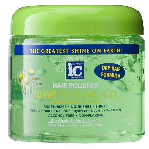 Fantasia Ic Hair Polisher Olive Styling Gel With Sparkle Lites, 16 Oz Beauty & Personal Care Fantasia