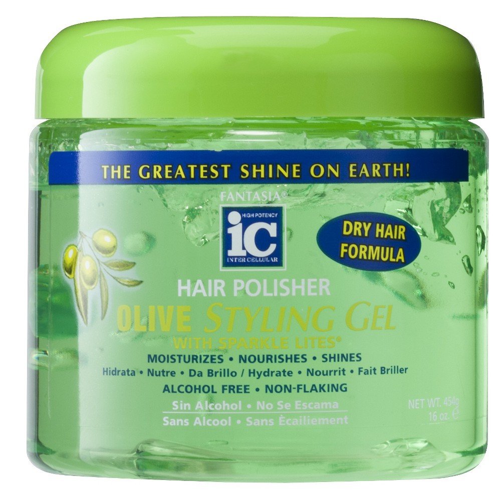 Fantasia Ic Hair Polisher Olive Styling Gel With Sparkle Lites, 16 Oz Beauty & Personal Care Fantasia