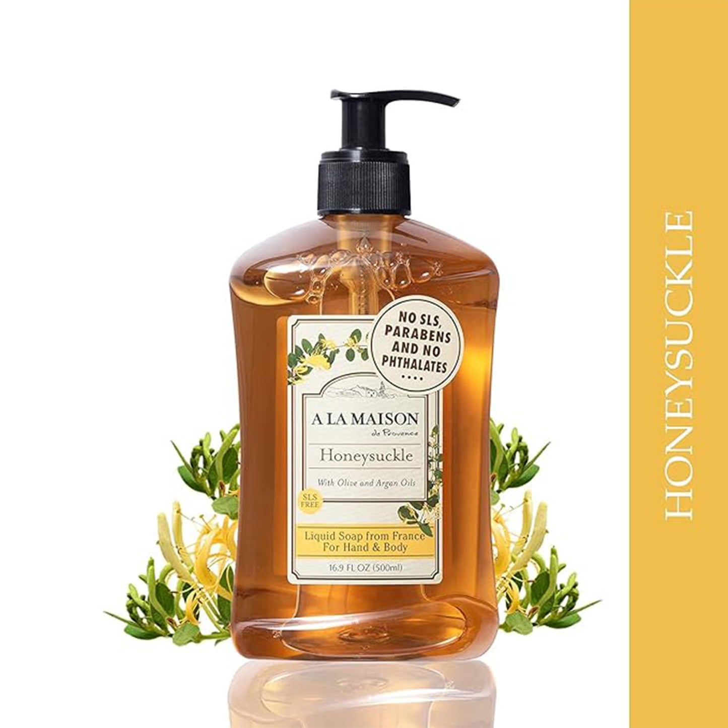 A LA MAISON French Liquid Hand Soap, Honeysuckle - Natural Hand Wash Made with Essential Oils - Biodegradable, Plant-Based, Vegan, Cruelty-Free Beauty & Personal Care A LA MAISON
