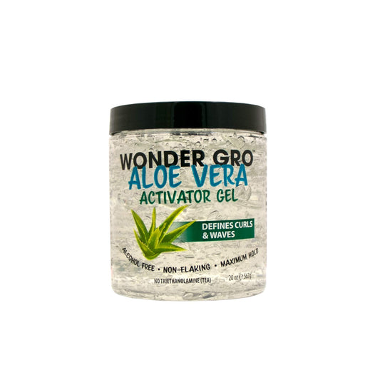 Wonder Gro Aloe Vera Activator Gel, 20 fl oz - Non-Flaking, Alcohol-Free - Defines Curls & Waves Beauty & Personal Care Wonder Gro