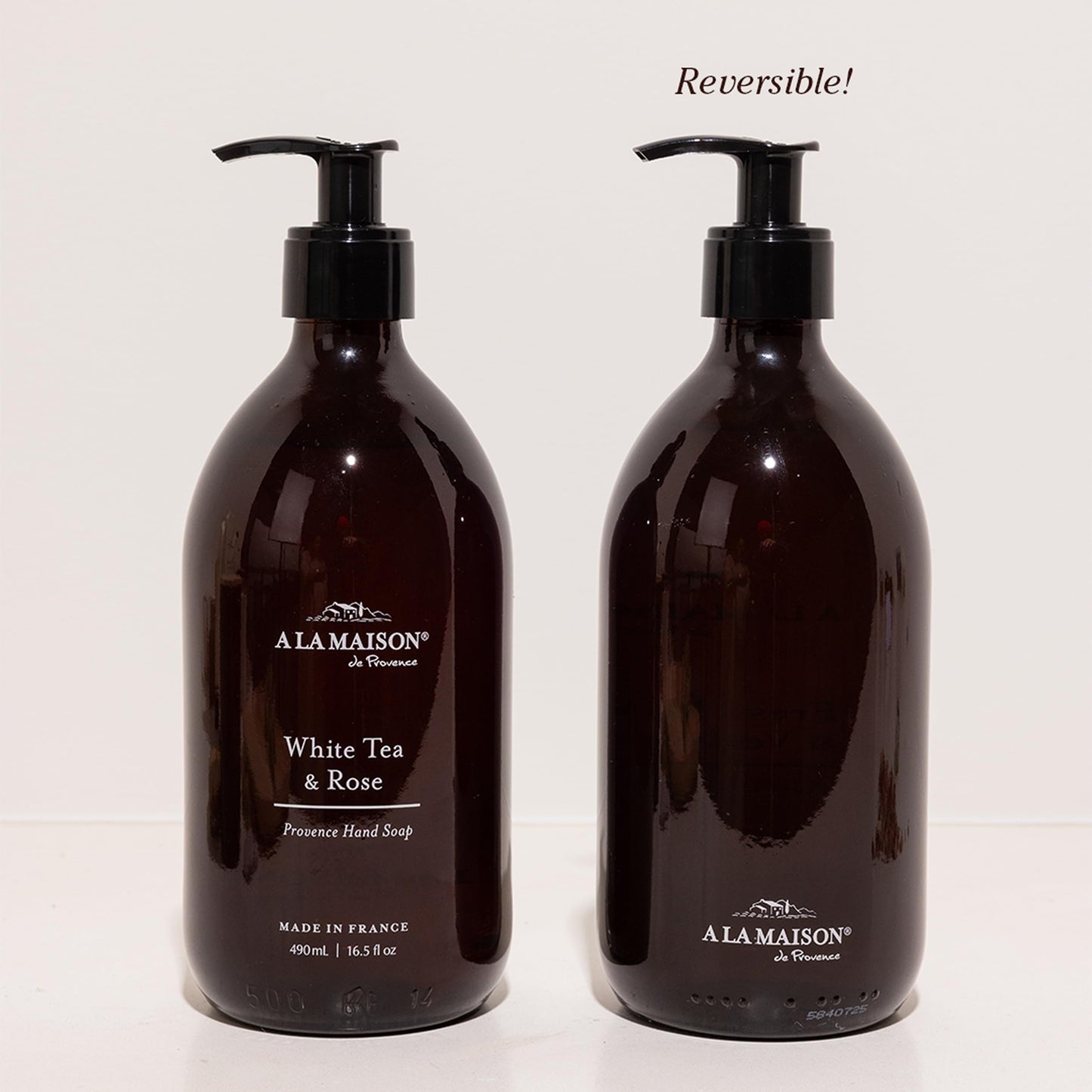 A LA MAISON Hand Soap Gift Set - Glass Hand Wash, Eco-Friendly & Recyclable - Plant-Based, Biodegradable, Made in France - 16.9 fl oz - Amber Beauty & Personal Care A LA MAISON