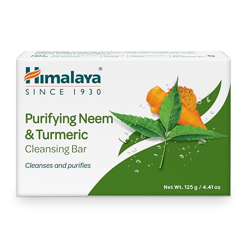Himalaya Purifying Neem & Turmeric Cleansing Bar Soap, Neem Soap Bars for Face and Body, Turmeric Soap Bar,Face Soap Bar,Face Wash Bar,Bath Soaps,Body Beauty & Personal Care Himalaya