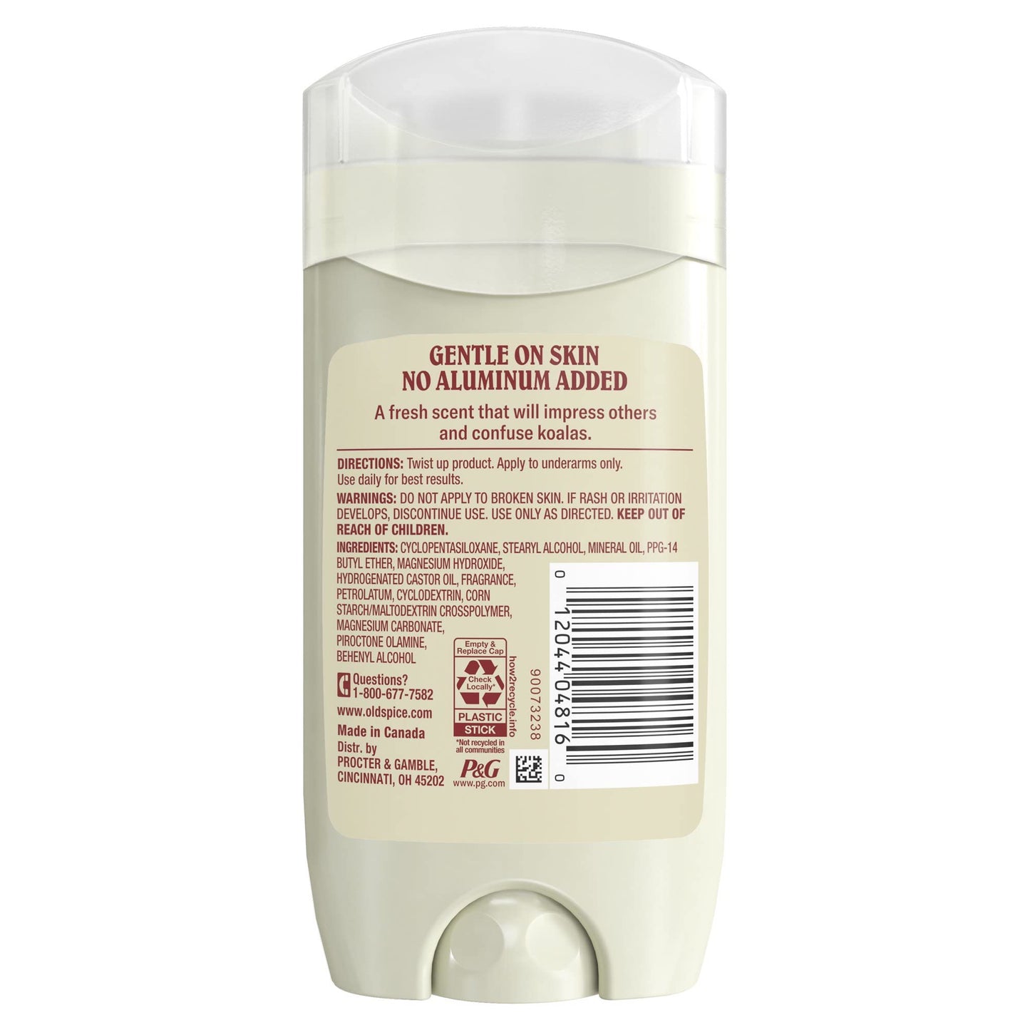 Old Spice GentleMan's Blend Deodorant Eucalyptus with Coconut Oil, Aluminum Free, 3.0 oz Beauty & Personal Care Old Spice