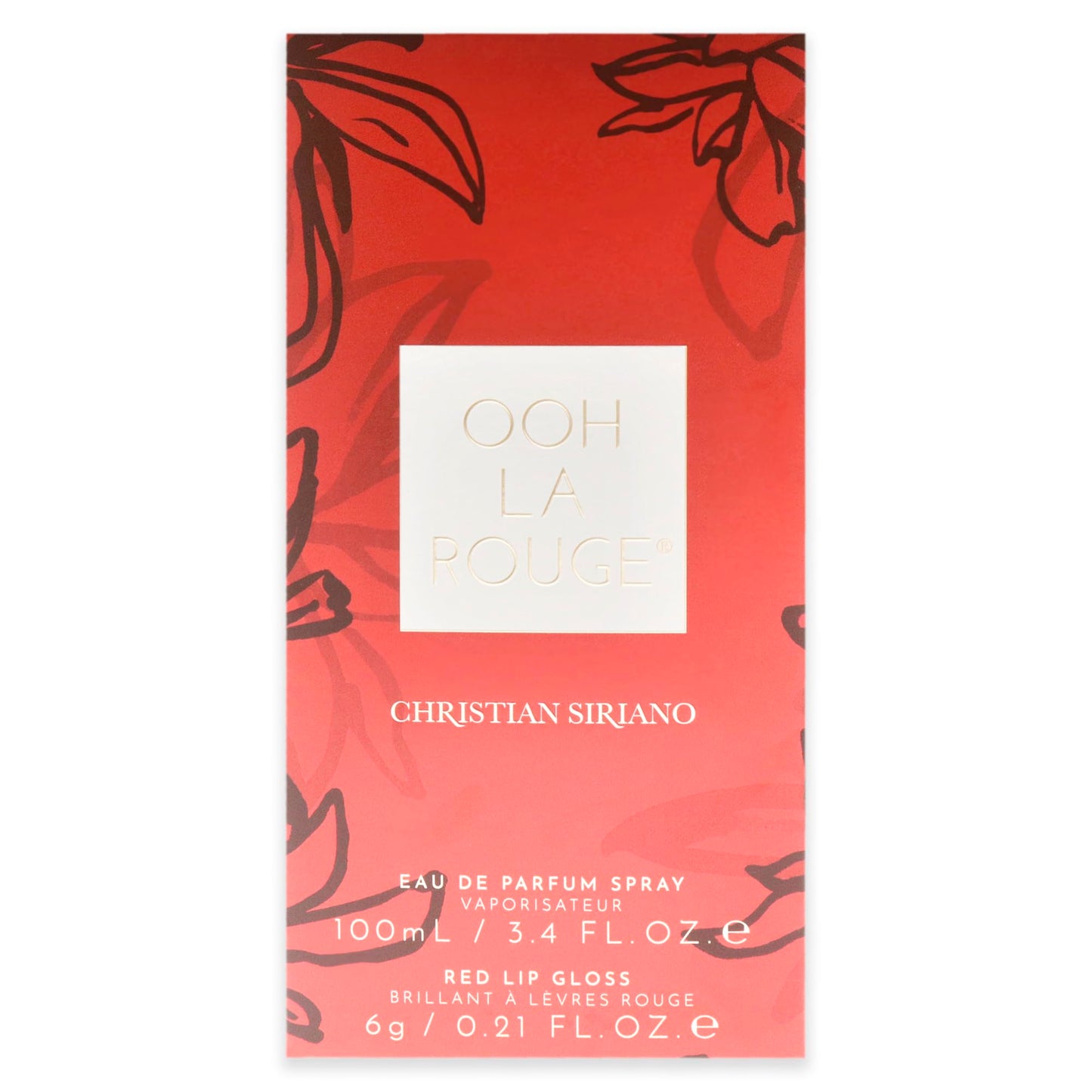 Christian Siriano Ooh La Rouge for Women - 2 Pc Gift Set 3.4 oz EDP Spray, 0.21oz Red Lip Gloss Beauty & Personal Care Christian Siriano