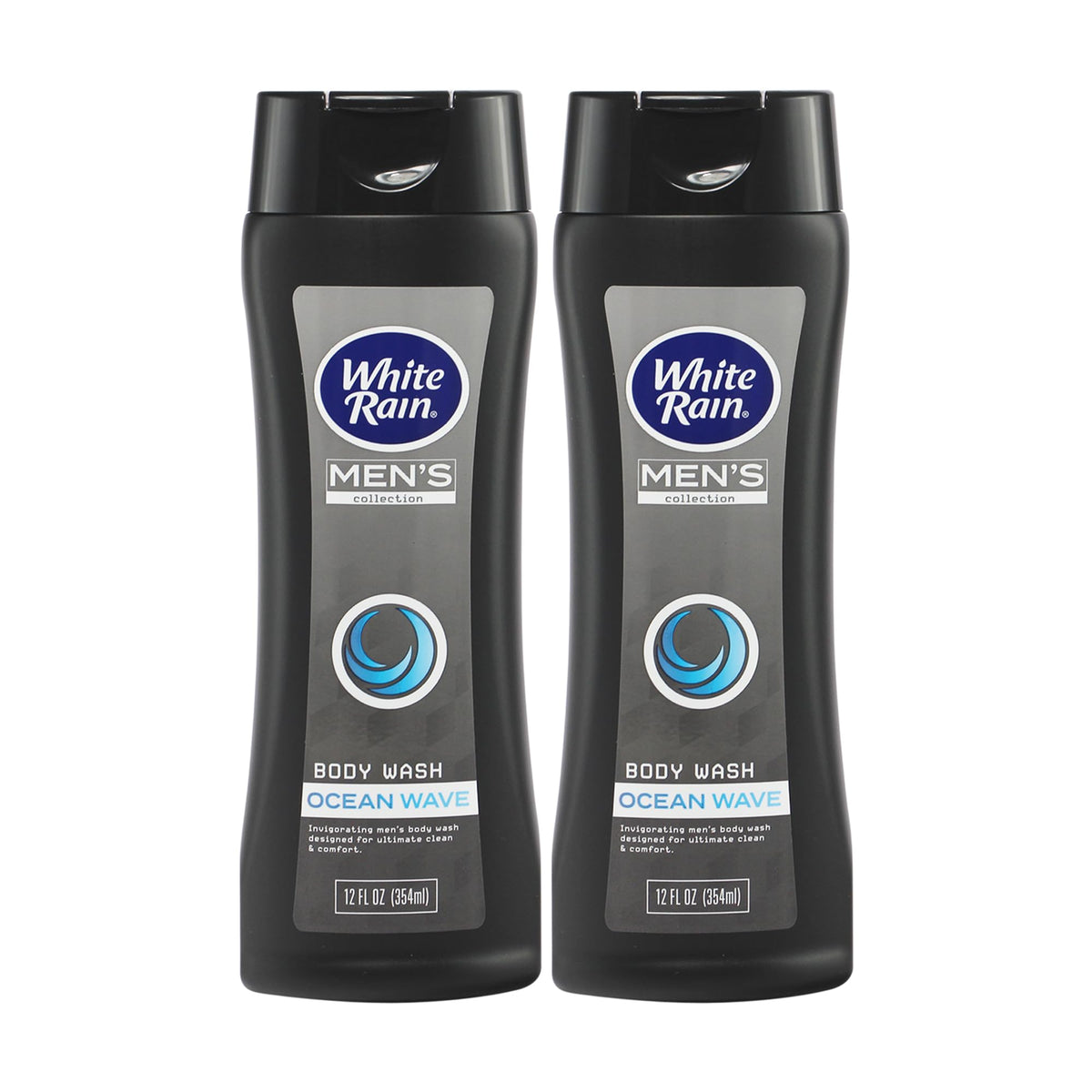 White Rain Mens Body Wash, 12 fl oz, Pack of 2 - Body Wash for Men with Vitamin E, Aloe & Marine Extracts, Paraben Free Shower Gel, Cool Ocean Wave Beauty & Personal Care White Rain