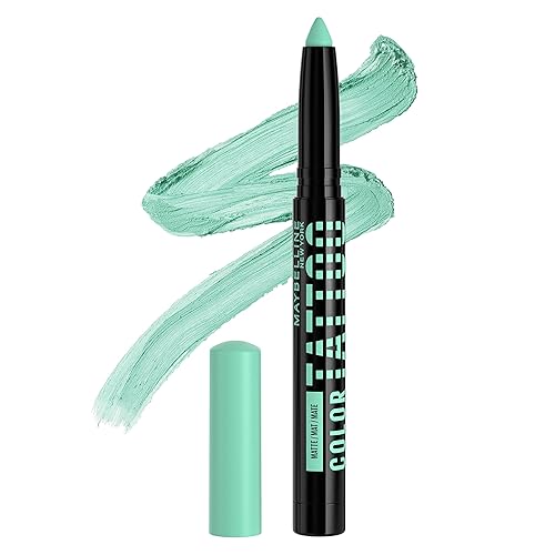 MAYBELLINE Color Tattoo Longwear Multi-Use Eye Shadow Stix, Eye Makeup, I am Giving (Light Teal Matte) Beauty & Personal Care MAYBELLINE