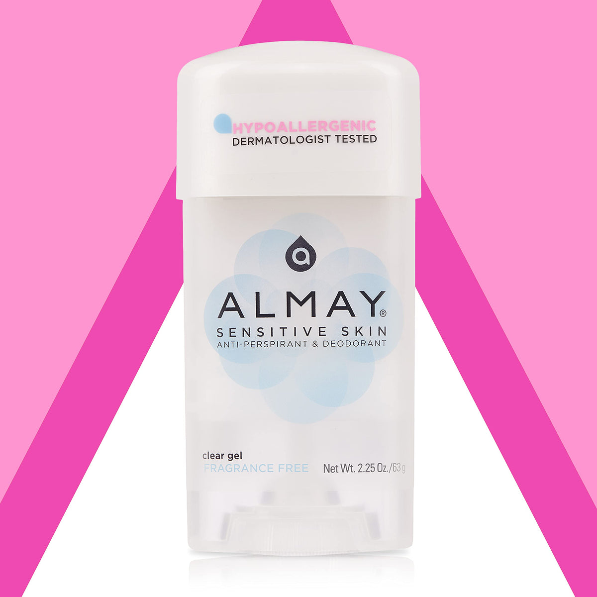 Almay Deodorant for Women, Gel Antiperspirant, Hypoallergenic, Dermatologist Tested for Sensitive Skin, Fragrance Free, 2.25 Oz Beauty and Personal Care Almay