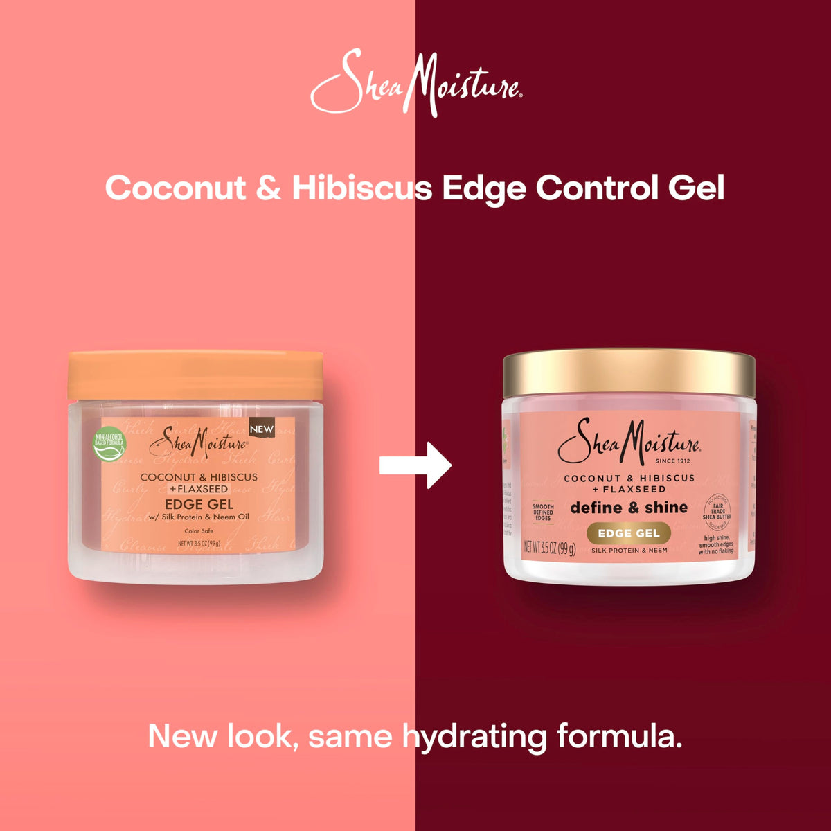Shea Moisture Define & Shine Edge Gel + Flaxseed Coconut & Hibiscus Holds and Controls Edges All Day Infused With Glycerin, Coconut Oil and an Beauty & Personal Care SheaMoisture