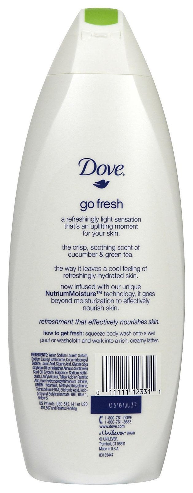 Dove Go Fresh Body Wash, Cool Moisture, 24 oz, 2 pk Beauty & Personal Care Dove