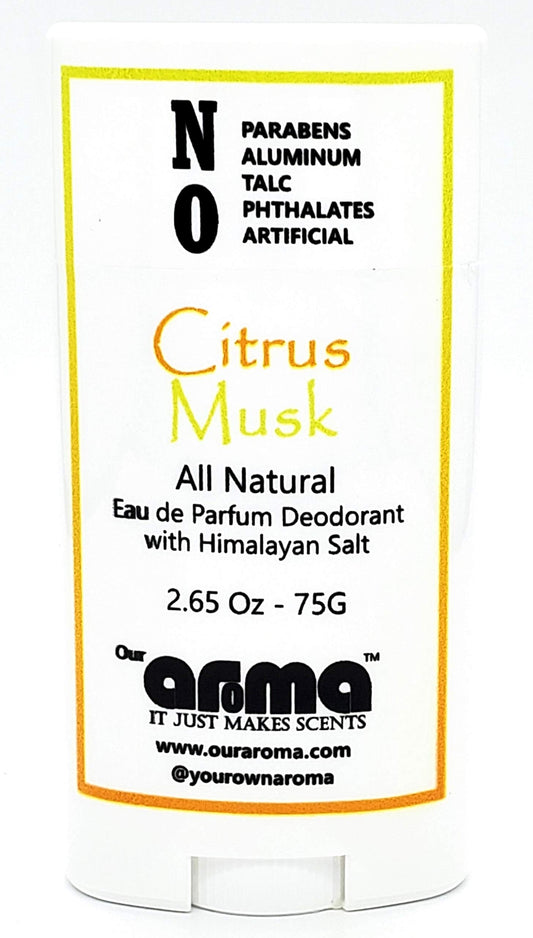 Our Aroma All Natural Deodorant for Women and Men -and Poured Aluminum Free Deodorant - Gluten Free, Cruelty Free, Free of Parabens - Citrus Musk Beauty and Personal Care Our Aroma