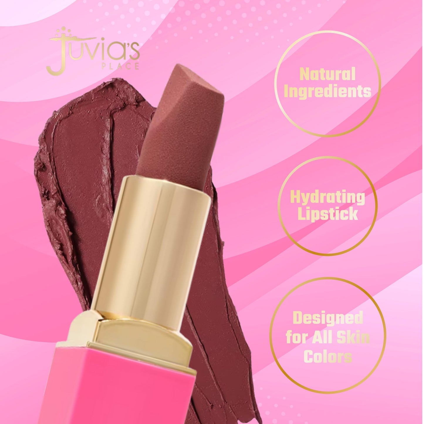 Juvia's Place The Nude Velvety Matte Lipstick Kebi - Nude, Long-lasting, Rich-Color Lip Makeup, Creamy Lipstick with Matte Finish, Beauty & Lip Beauty & Personal Care Juvia's Place