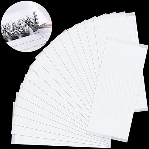 OIIKI False Eyelash Fans Paper Tape 1000pcs, Double Sided Adhesive Eyelash Fan Tape Holder Sticky Lash Strip, Eyelash Extensions Storage Tape Fast Fan Beauty & Personal Care OIIKI