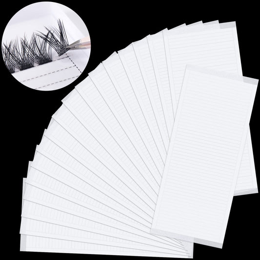 OIIKI False Eyelash Fans Paper Tape 1000pcs, Double Sided Adhesive Eyelash Fan Tape Holder Sticky Lash Strip, Eyelash Extensions Storage Tape Fast Fan Beauty & Personal Care OIIKI