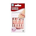 KISS Everlasting, Press On Toenails, Nail Glue Included, 'Limitless', French, Short Size, Squoval Shape, Includes 24 Nails, 2g Glue, 1 Manicure Stick Beauty & Personal Care KISS