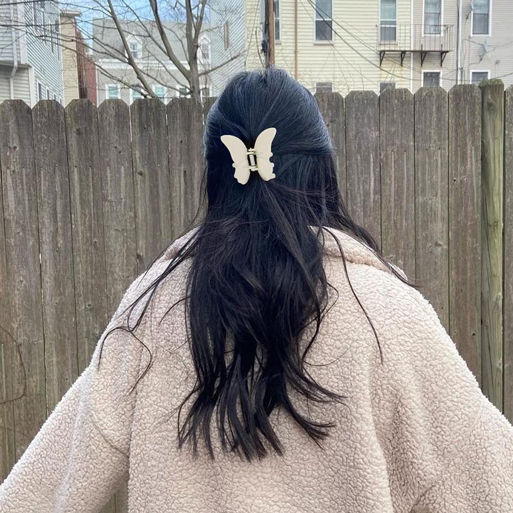 ATODEN Butterfly Hair Accessories - Matte Claw Clips for Women and Girls, 4Pcs 2.6" Hair Clamps and Jaw Clips for Thin to Medium Hair Beauty & Personal Care Atoden