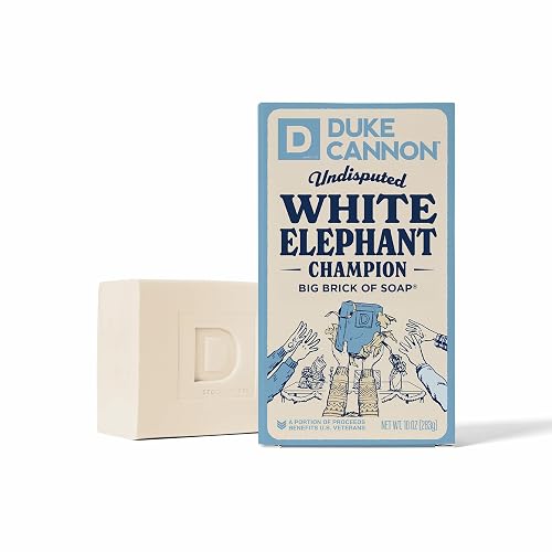 Duke Cannon Supply Co. White Elephant Bar Soap - 10oz Large Soap Brick with Citrus Musk Scent - Holiday Gag Gift, Funny White Elephant Gift Idea Beauty & Personal Care Duke Cannon Supply Co.