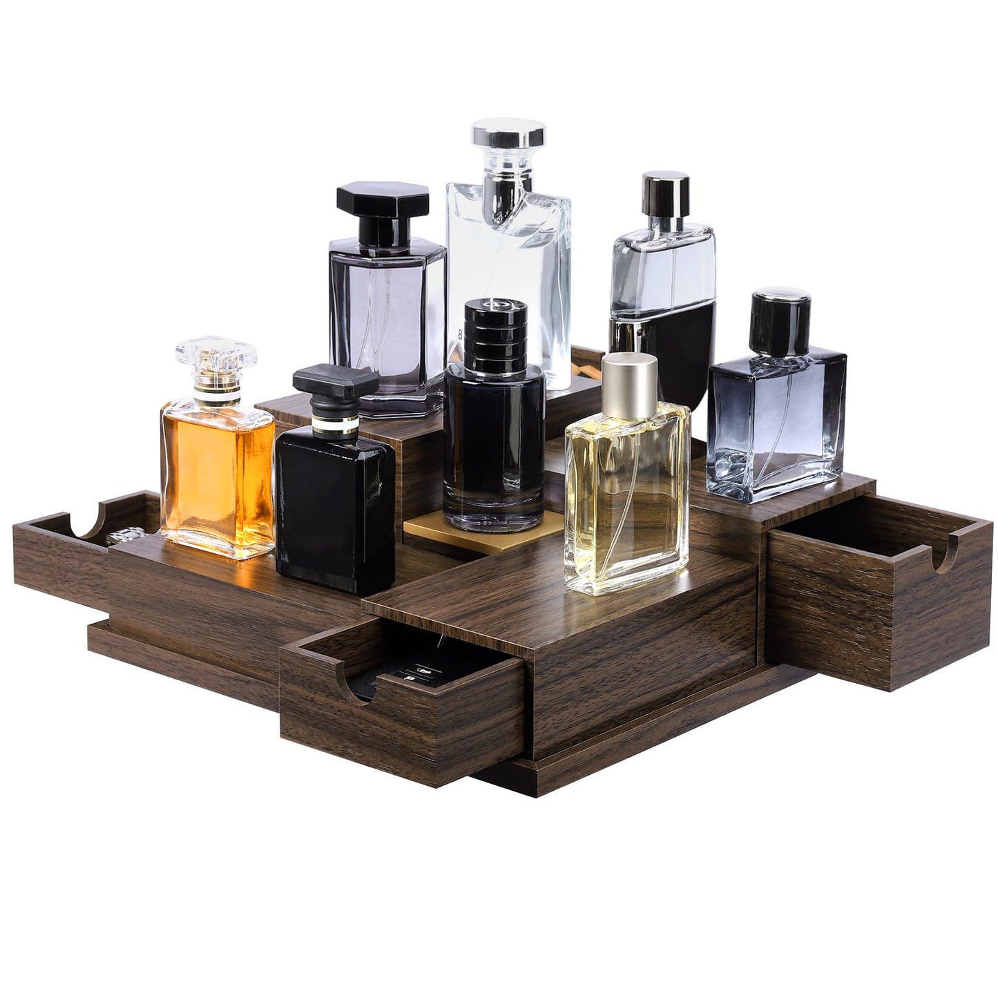 Homde Cologne Organizer - 4 Tier Perfume Display Tray with Hidden Drawers - Perfect for Men Essentials Accessories Beauty & Personal Care Homde