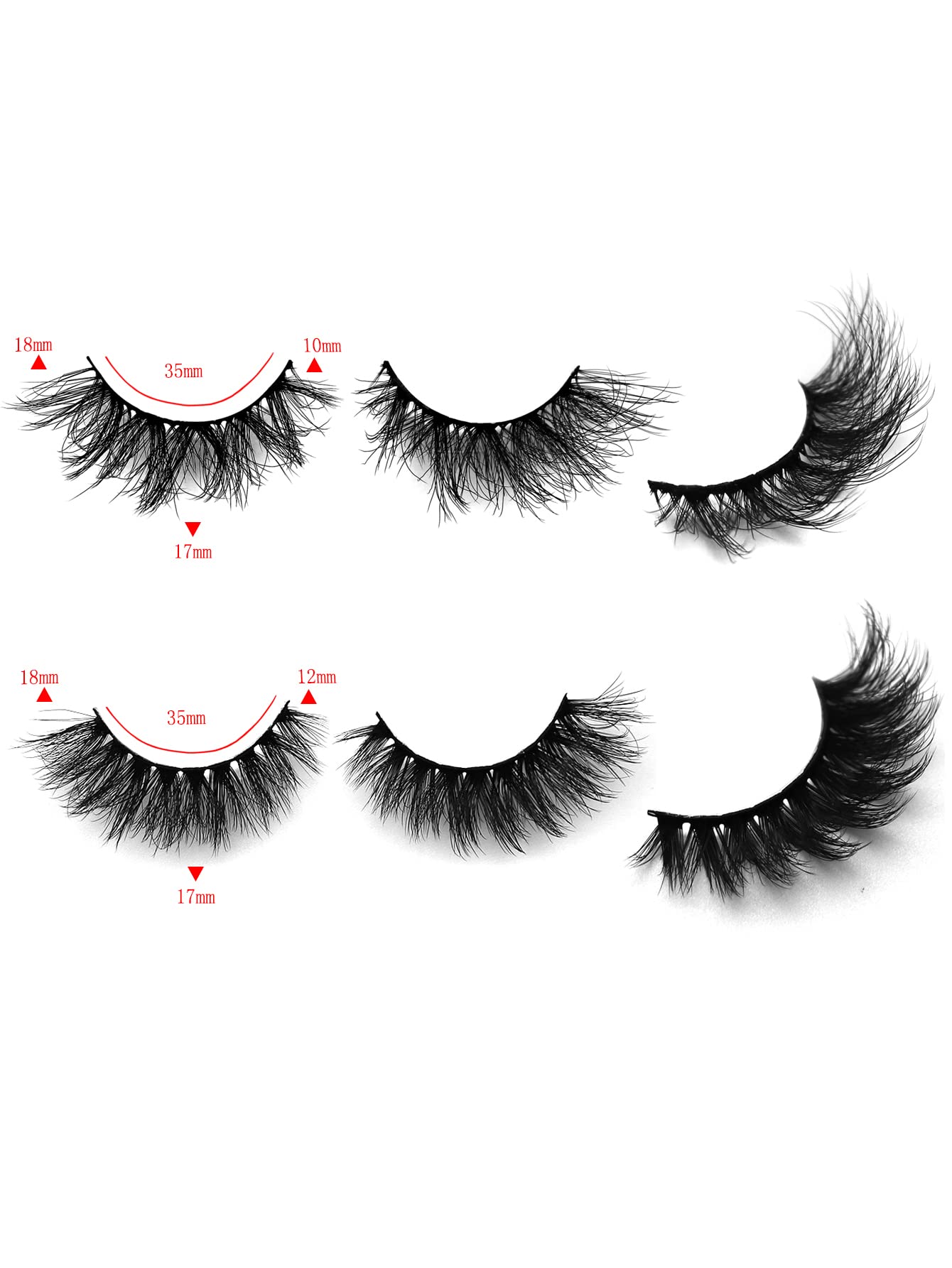 beautykaisen 10Pair 3D False eyelash book Cat Eye Look Fluffy Wispy Soft Reusable Makeup Thick Fake Eyelashes(601+628) Beauty & Personal Care beautykaisen