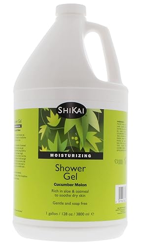 ShiKai Daily Moisturizing Shower Gel (Cucumber Melon, 1 Gallon) | Gentle Formula | with Aloe Vera & Oatmeal for Soft, Healthy Skin | Dry Skin Relief Beauty & Personal Care ShiKai