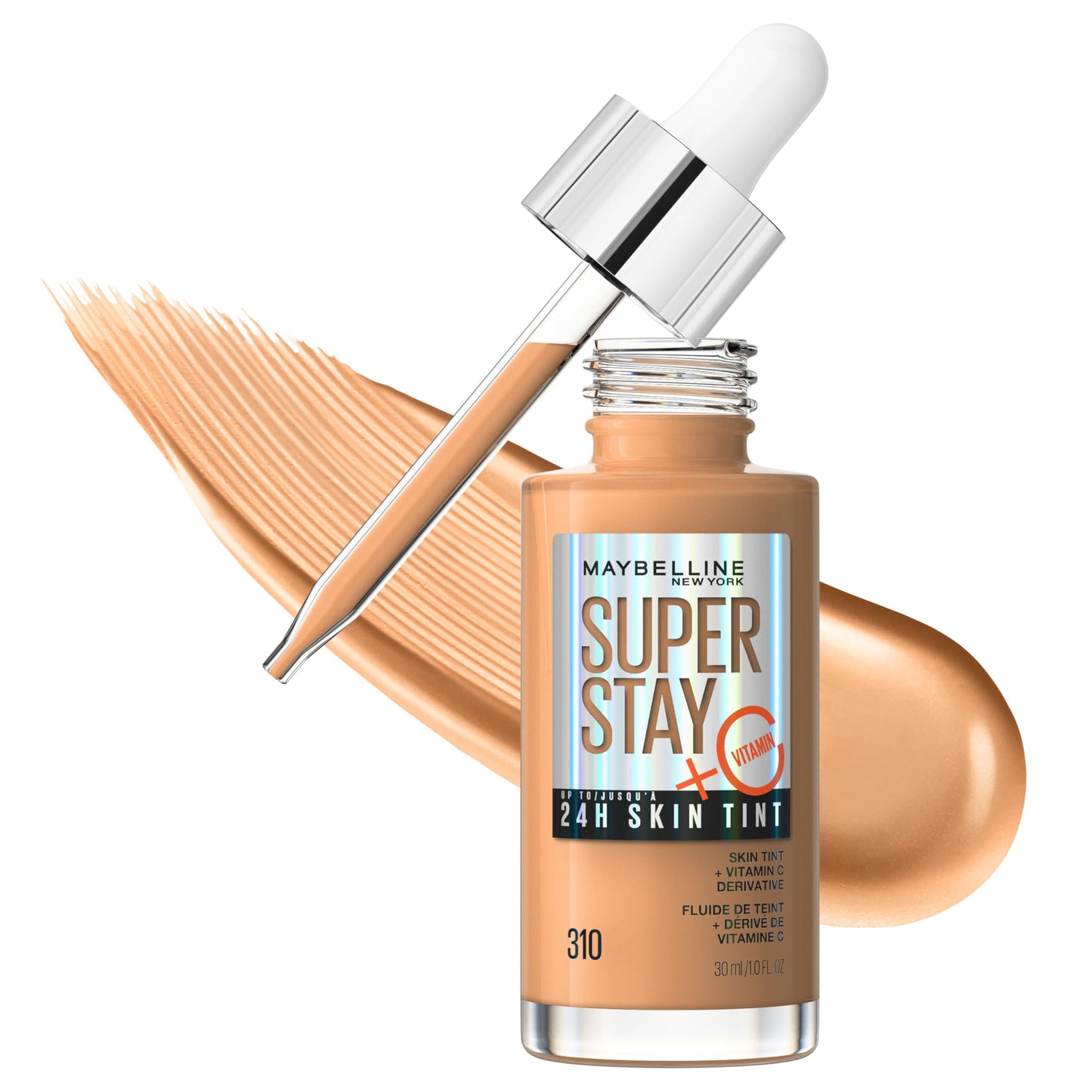 Maybelline Super Stay Up to 24HR Skin Tint, Radiant Light-to-Medium Coverage Foundation, Makeup Infused With Vitamin C, 310, 1 Count Beauty & Personal Care MAYBELLINE