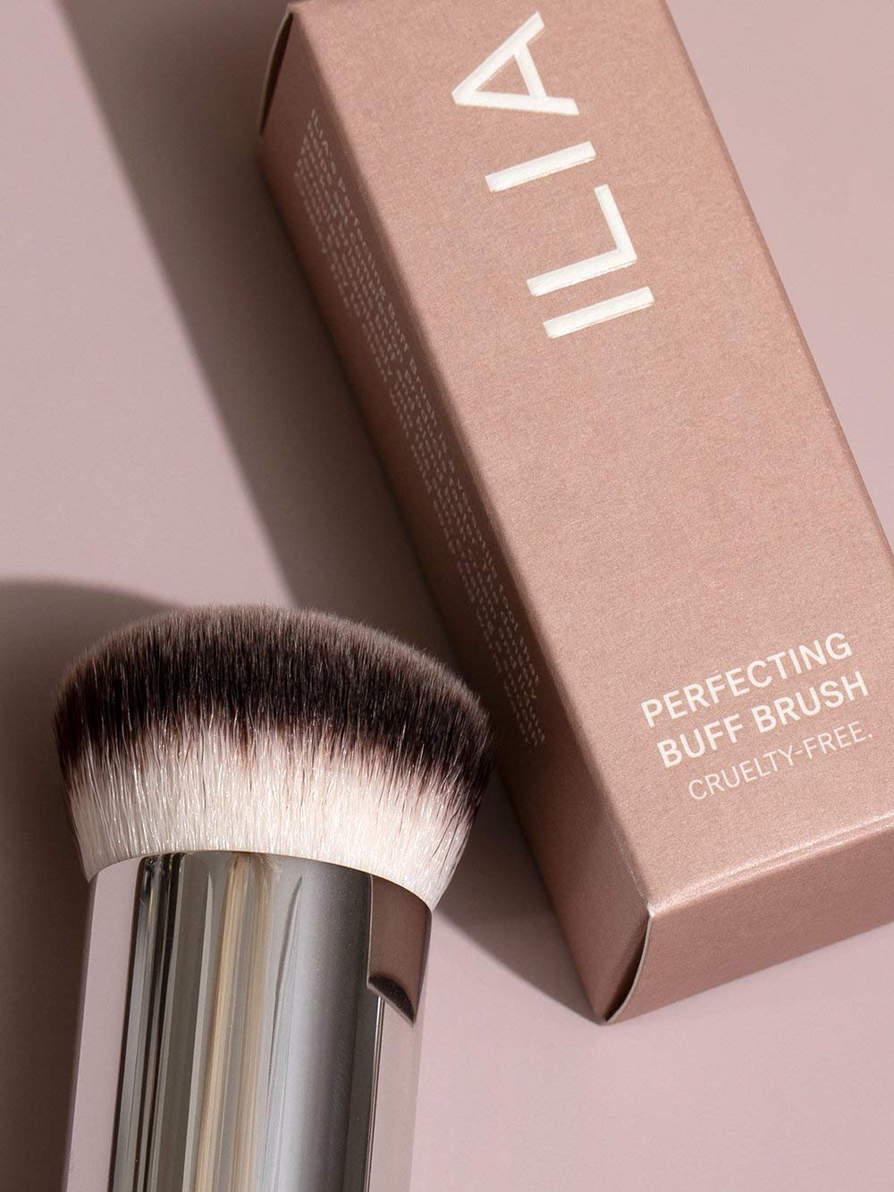ILIA - Perfecting Buff Brush | Versatile Brush For Cream or Liquid Products Made with Aluminum + Soft, Vegan Bristles | Smooth Finish | Expertly Beauty & Personal Care ILIA