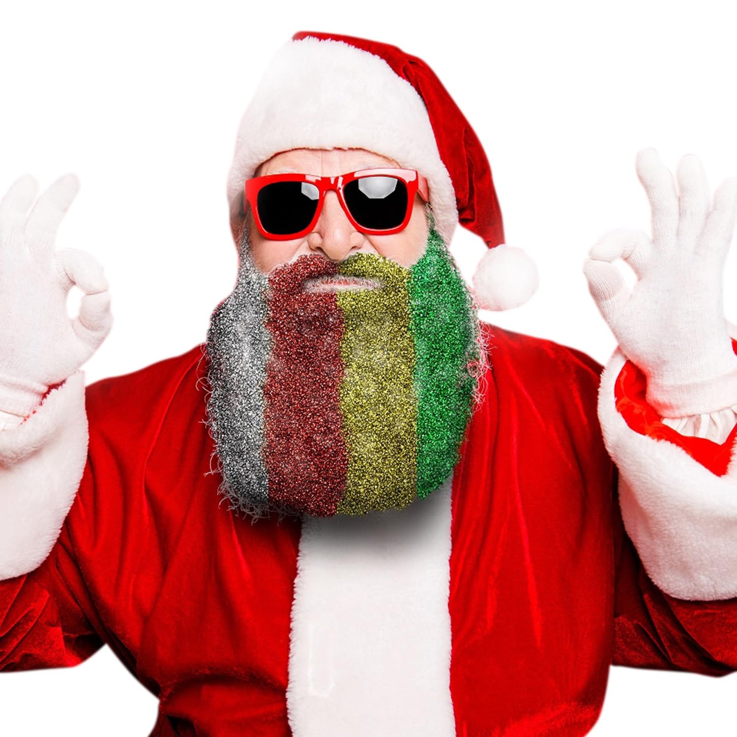Beardaments Glitterbeard Kit with Application Oil - Long-Lasting Sparkle for Festive Fun - Easy No Mess Application Beard Glitter for Men (4 Colors) Beauty and Personal Care Beardaments