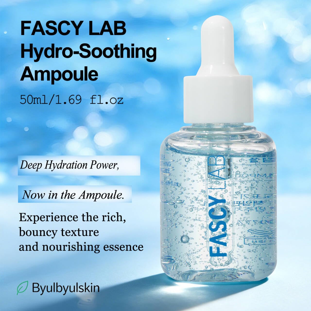 Byulbyulskin Hydra Soothing Ampoule, Hydrating & Soothing Ampoule with 9 Types of Hyaluronic Acid, Plant Derived Ingredients and Panthenol for All Beauty & Personal Care Byulbyulskin