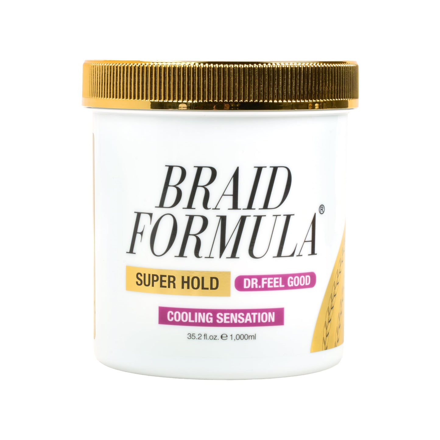 Braid Formula Dr. Feel Good Super Hold, 35.2 fl.oz. | Tea Tree Infused to give Cooling Sensation, Smoothing with High Shine, Long Lasting Hold, Great Beauty & Personal Care EBIN NEW YORK