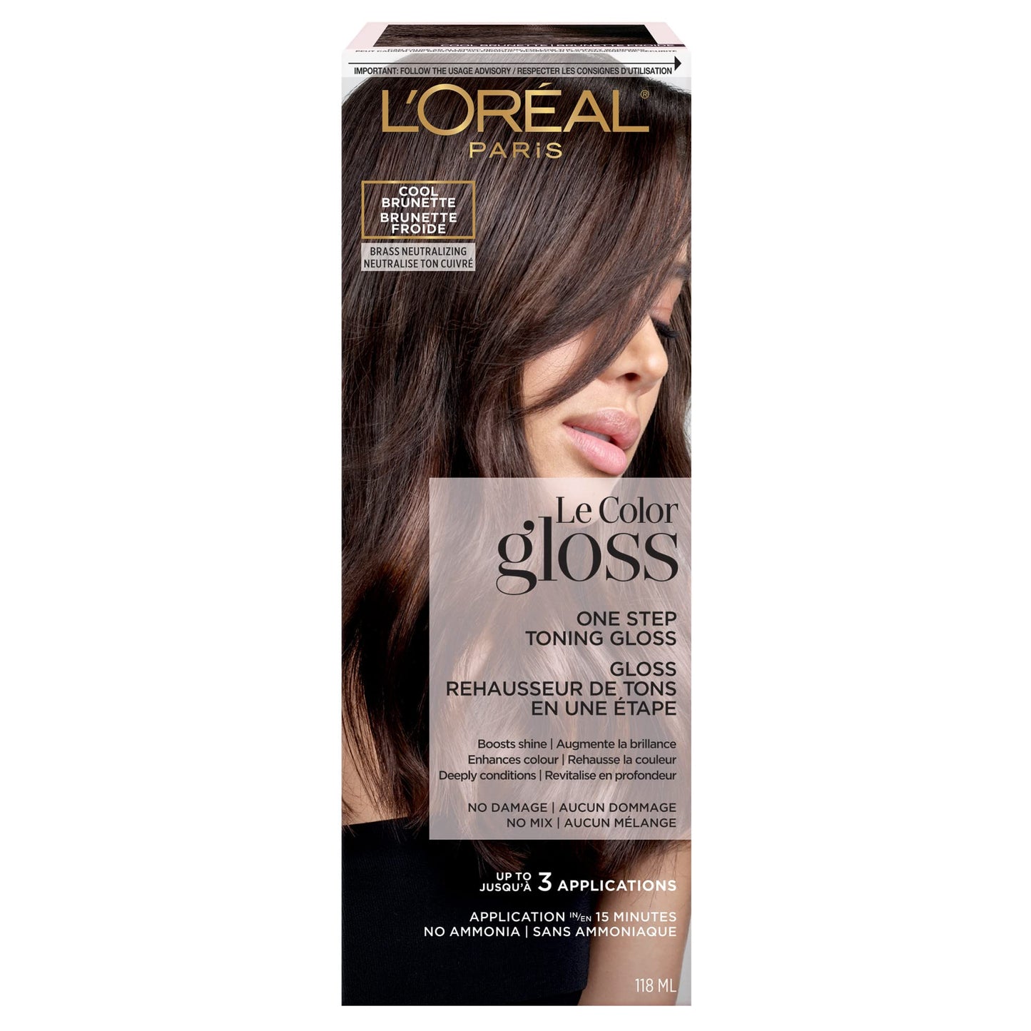 L'Oreal Paris Le Color One Step Toning Hair Gloss, Cool Brunette, 4 Ounce Beauty & Personal Care L'Oreal Paris