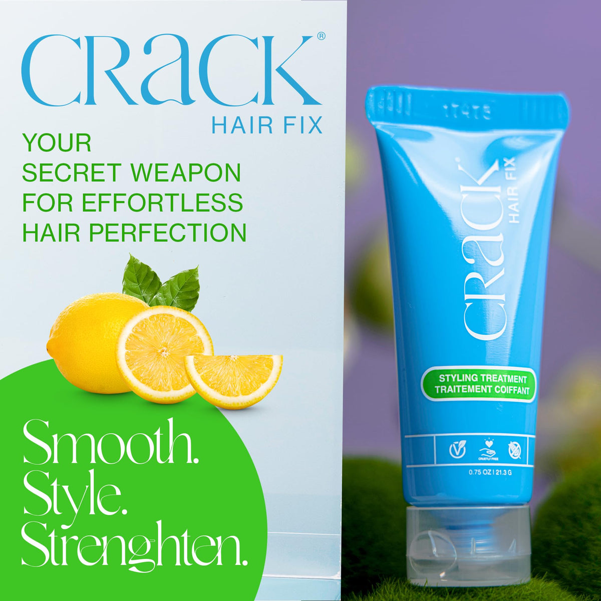 Crack HAIR FIX Trial and Travel Size Styling Creme - Multi-Tasking, Anti-Frizz, Leave-In Styling Aid With Protection from Humidity, Chlorine, Heat Beauty & Personal Care Crack