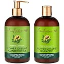 SheaMoisture Power Greens Curly Hair Shampoo and Conditioner Dry Hair Moringa Avocado to moisturize, 13 Fl Oz (Pack of 2) Beauty & Personal Care Shea Moisture