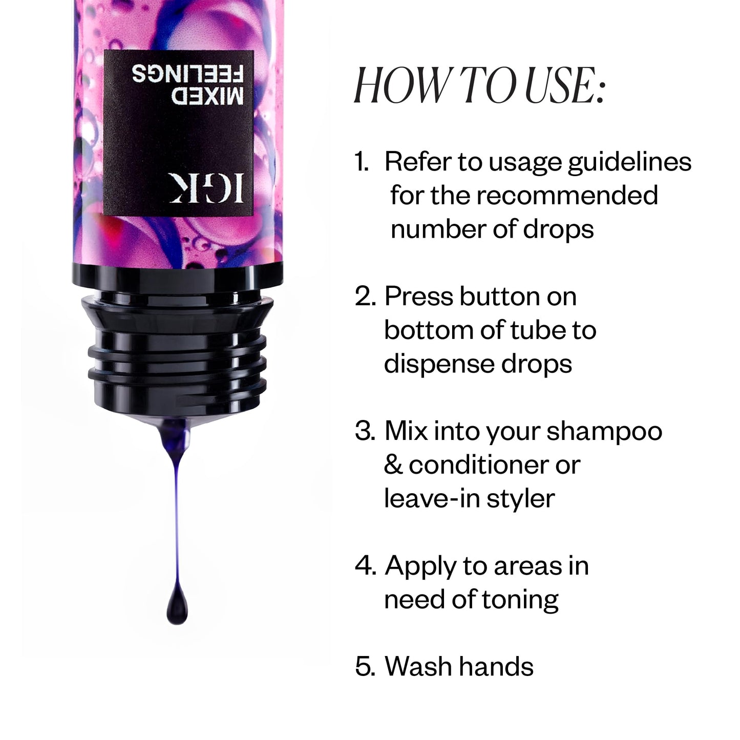 IGK MIXED FEELINGS Leave-In Blonde Toning Drops | Brighten + Neutralize Brass | Vegan + Cruelty Free | 1 Oz Beauty & Personal Care IGK
