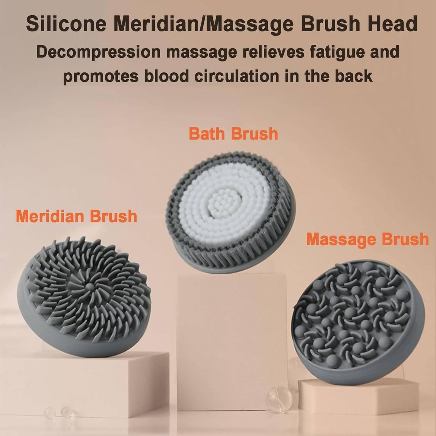 Wall Mounted Back Scrubber, Electric Back Exfoliating Bath Wash Pad, Electric Body Bath Brush 360° Rotation, 3-Speed Adjustment, for Deep Cleansing Beauty and Personal Care YEHOZZ