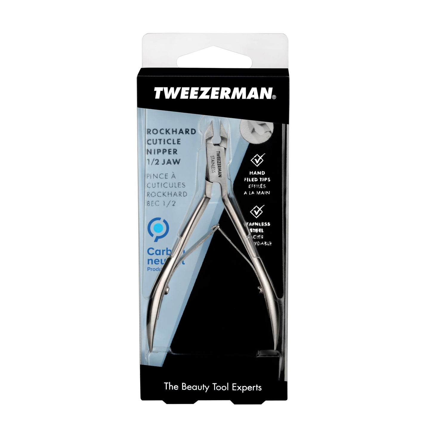 Tweezerman Rockhard Stainless Steel Cuticle Nipper, 1/2 Jaw Beauty & Personal Care Tweezerman