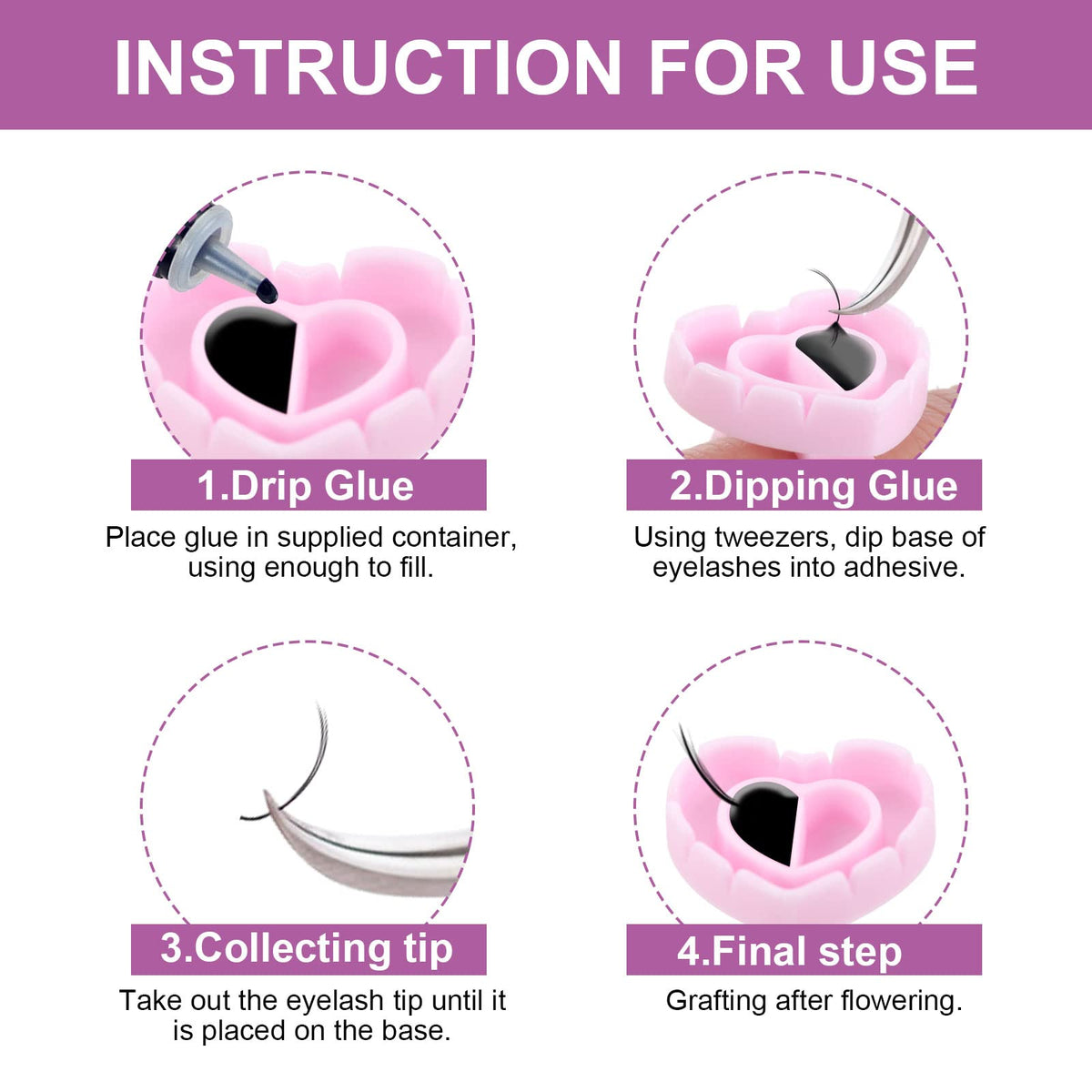 ZXMFDZ 100PCS Glue Rings Lash Rings for Glue, Pigment Rings for Eyelash Extensions Eyelash Glue Holder Lash Glue Ring Smart Disposable Cups Pink Beauty & Personal Care ZXMFDZ