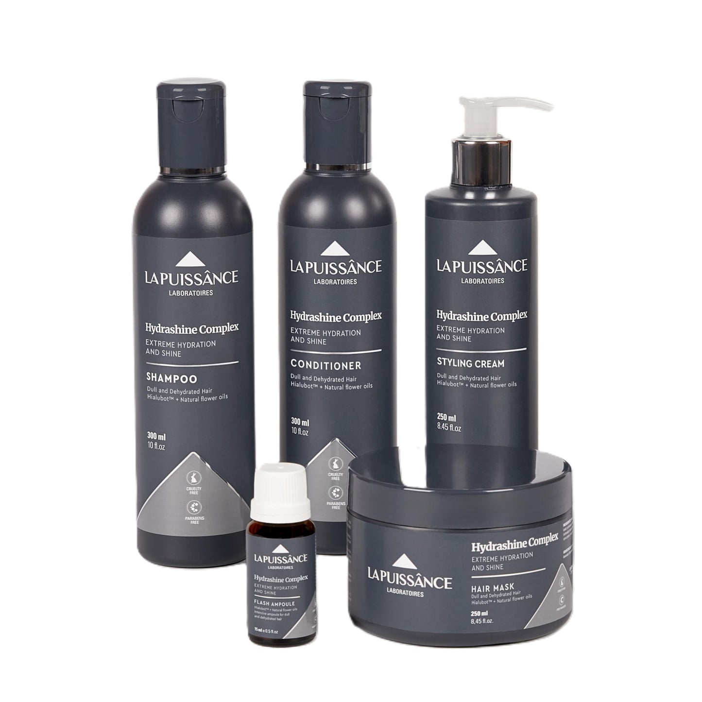 LA PUISSANCE Hydrashine Complete 5?Step Hair Care Kit - Shampoo + Treatment + Mask + Flash Ampoule + Leave?In | Deep Hydration, Shine & Anti?Frizz | Beauty & Personal Care LA PUISSANCE