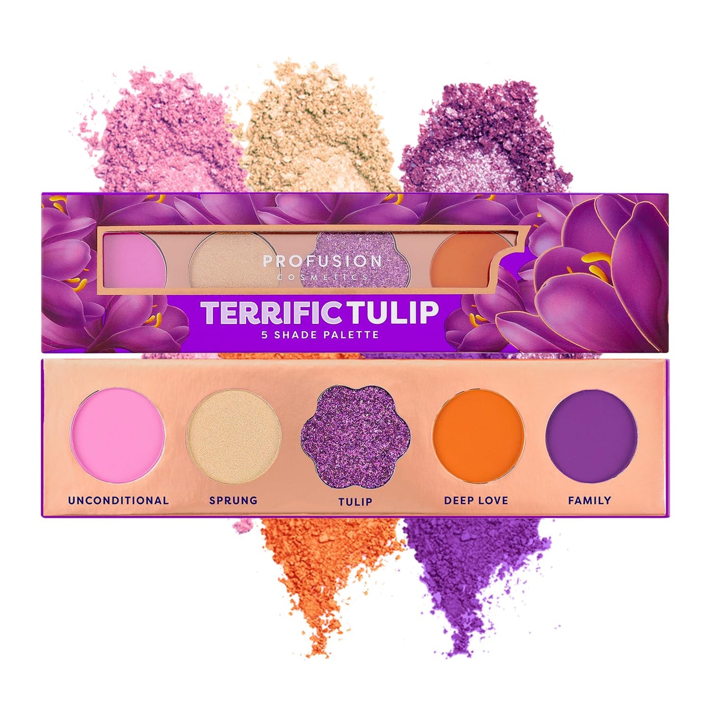 Profusion Cosmetics 5-Shade Mini Eyeshadow Palette - Highly Pigmented with Matte & Shimmer Finishes, Blendable Travel-Friendly Kit, Vegan Beauty & Personal Care Profusion Cosmetics