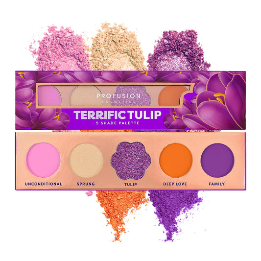 Profusion Cosmetics 5-Shade Mini Eyeshadow Palette - Highly Pigmented with Matte & Shimmer Finishes, Blendable Travel-Friendly Kit, Vegan Beauty & Personal Care Profusion Cosmetics